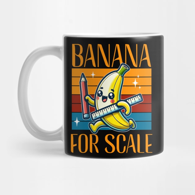 Cute Kawaii Banana For Scale With Vintage Retro Style by Odetee